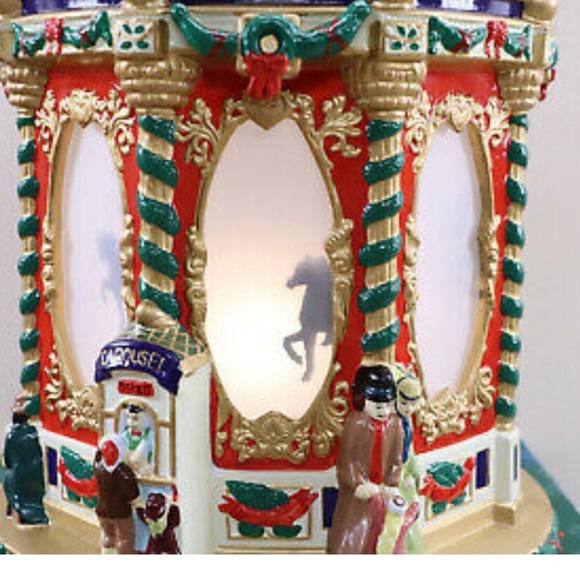Rare Vintage Mr Christmas Moving Lighted Carousel - Picture 12 of 12